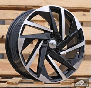 Ratlankis R17x7  5X100  ET  40  57.1  FBX170  Black Polished (MB)  For VW  (Z5)  (HYBRID FORGED)