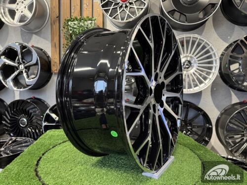 Ratlankis R18x8  5X112  ET  43  66.6  YS1180  (FLB002)  Black Polished (MB)  For MER  (Z5)  (HYBRID FORGED)