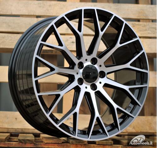 Ratlankis R18x8  5X112  ET  43  66.6  YS1180  (FLB002)  Black Polished (MB)  For MER  (Z5)  (HYBRID FORGED)