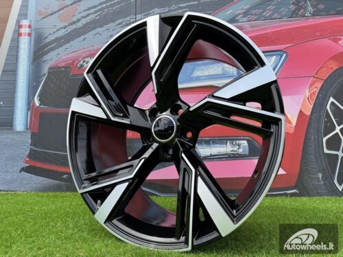 Ratlankis R18x8  5X112  ET  35  66.5  B1571  (IND5452)  Black Polished (MB)  For AUD  (Z5)