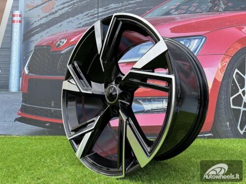 Ratlankis R18x8  5X112  ET  35  66.5  B1571  (IND5452)  Black Polished (MB)  For AUD  (Z5)