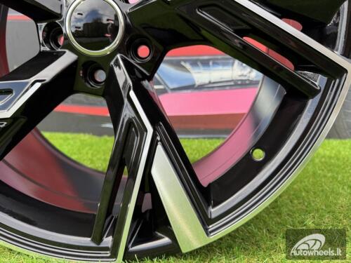 Ratlankis R18x8  5X112  ET  35  66.5  B1571  (IND5452)  Black Polished (MB)  For AUD  (Z5)