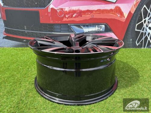 Ratlankis R18x8  5X112  ET  35  66.5  B1571  (IND5452)  Black Polished (MB)  For AUD  (Z5)