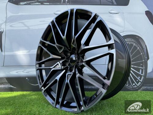 Ratlankis R22x10.5  5X112  ET  43  66.6  B5771  (IN0295)  Black+Tinted Face (BLTF)  For BMW  (Z5+K7)  (Rear+Front)
