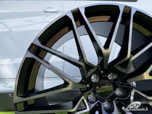 Ratlankis R22x10.5  5X112  ET  43  66.6  B5771  (IN0295)  Black+Tinted Face (BLTF)  For BMW  (Z5+K7)  (Rear+Front)