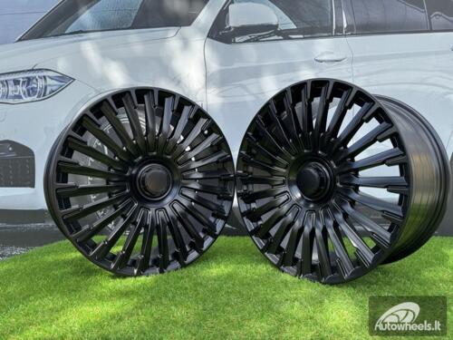 Ratlankis R20x9.5  5X112  ET  38  66.6  Y0425  Satin Black (SB)  For MER  (P2)  (HYBRID FORGED Rear+Front (Piano Black))
