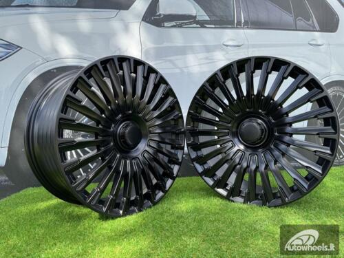 Ratlankis R20x9.5  5X112  ET  38  66.6  Y0425  Satin Black (SB)  For MER  (P2)  (HYBRID FORGED Rear+Front (Piano Black))