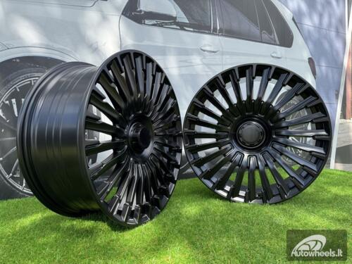 Ratlankis R20x9.5  5X112  ET  38  66.6  Y0425  Satin Black (SB)  For MER  (P2)  (HYBRID FORGED Rear+Front (Piano Black))