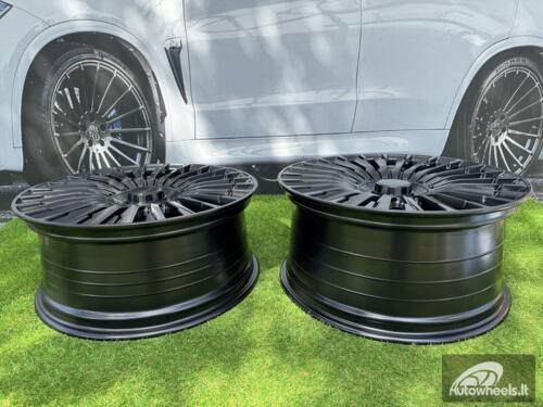 Ratlankis R20x9.5  5X112  ET  38  66.6  Y0425  Satin Black (SB)  For MER  (P2)  (HYBRID FORGED Rear+Front (Piano Black))