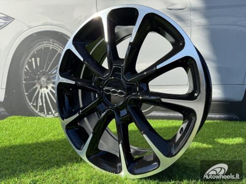 Ratlankis R17x7  5X110  ET  40  65.1  Y1281  Black Polished (MB)  For FIAT  (Z4)  (NEW Model 500)