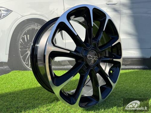 Ratlankis R17x7  5X110  ET  40  65.1  Y1281  Black Polished (MB)  For FIAT  (Z4)  (NEW Model 500)