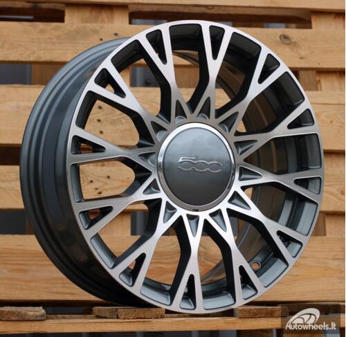 Ratlankis R16x6.5  4X98  ET  35  58.1  Y1283  Grey Polished (MG)  For FIAT  (Z7)  (NEW Model 500)