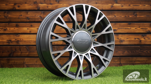 Ratlankis R16x6.5  4X98  ET  35  58.1  Y1283  Grey Polished (MG)  For FIAT  (Z7)  (NEW Model 500)