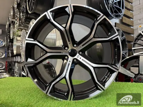 Ratlankis Ginosa 21x9.5J 5X112 ET37 66.6 Black with diamond cut