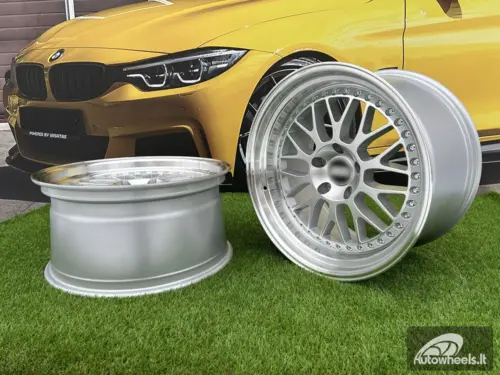 Ratlankis Meister M1 Style R19x11 5X120 ET 25 74.1 Silver with Diamond cut lip