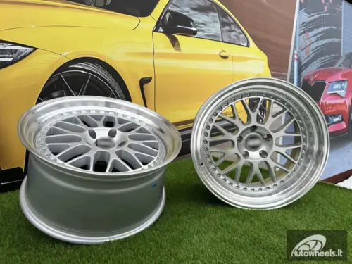 Ratlankis Meister M1 Style R19x11 5X120 ET 25 74.1 Silver with Diamond cut lip
