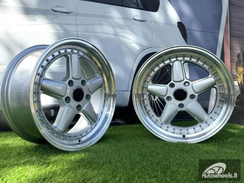 R17x9 5X120 ET 25 72.6 7961F Silver+Polished Lip (SP) For BMW (Z5) (AC Schnitzer Style (Front+Rear)