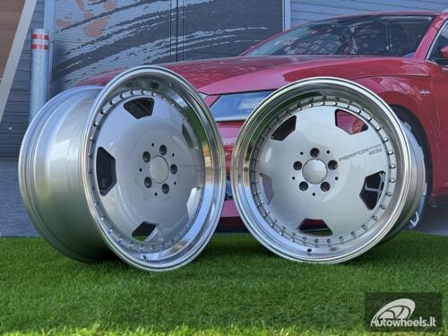 Ratlankis Monoblock Aero Performa Style | R19X10J 5X112 ET25 66.5mm Silver with Diamond cut lip