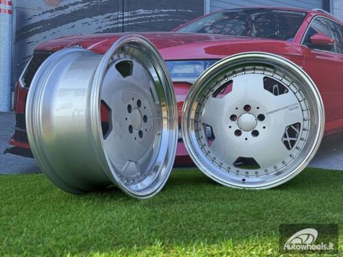 Ratlankis Monoblock Aero Performa Style | R19X10J 5X112 ET25 66.5mm Silver with Diamond cut lip