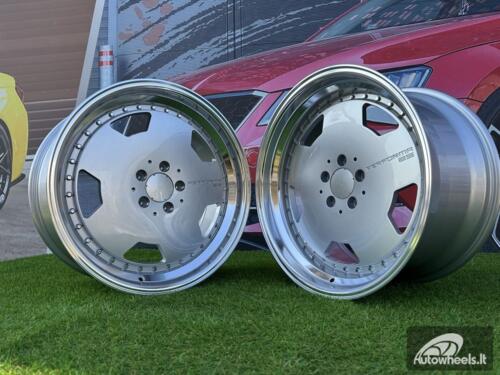 Ratlankis Monoblock Aero Performa Style | R19X10J 5X112 ET25 66.5mm Silver with Diamond cut lip