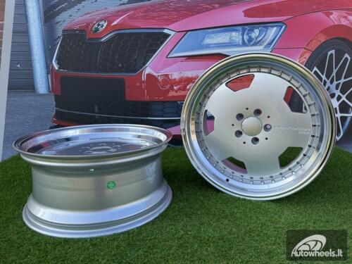 Ratlankis Monoblock Aero Performa Style | R19X10J 5X112 ET25 66.5mm Silver with Diamond cut lip