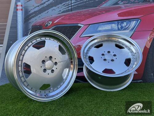 Ratlankis Monoblock Aero Performa Style | R19X10J 5X112 ET25 66.5mm Silver with Diamond cut lip