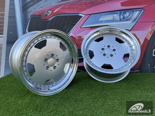 Ratlankis Monoblock Aero Performa Style | R19X10J 5X112 ET25 66.5mm Silver with Diamond cut lip