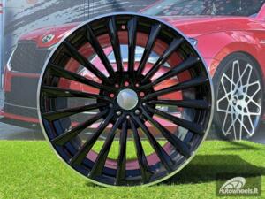 Ratlankis R19x8  5X112  ET  45  66.6  B5909  Black+Polished Lip (BLPL)  For MER  (Z4+P)