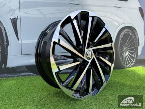 Ratlankis R18x7.5  5X112  ET  40  57.1  FBX261  Black Polished (MB)  For SKODA  (Z5)  (HYBRID FORGED)