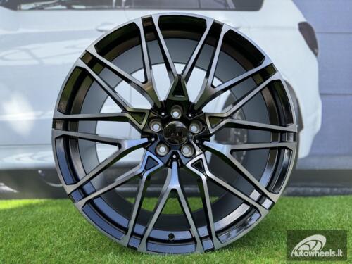 Ratlankis R21x9.5  5X112  ET  37  66.6  B5771  (IN0295)  Black+Tinted Face (BLTF)  For BMW  (K8)  (Rear+Front)