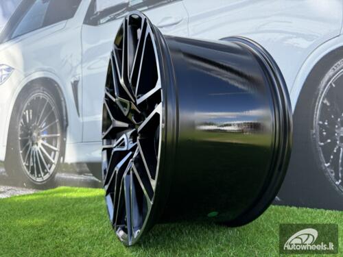 Ratlankis R21x9.5  5X112  ET  37  66.6  B5771  (IN0295)  Black+Tinted Face (BLTF)  For BMW  (K8)  (Rear+Front)