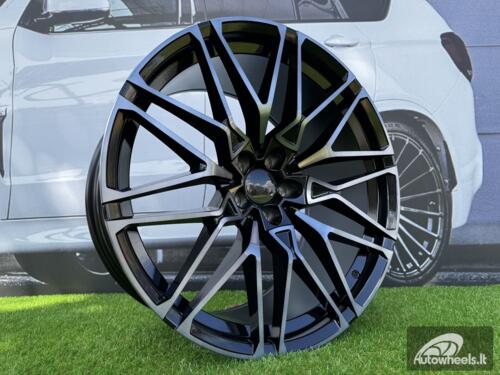 Ratlankis R21x9.5  5X112  ET  37  66.6  B5771  (IN0295)  Black+Tinted Face (BLTF)  For BMW  (K8)  (Rear+Front)