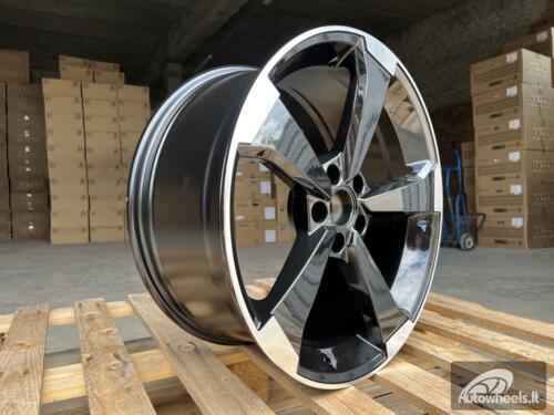 Ratlankis R18x8  5X112  ET  40  66.5  XE351  (IN5436)  Black Polished (MB)  For AUD  (K8)