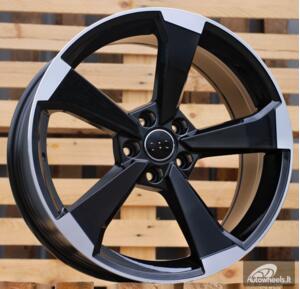 Ratlankis R18x8  5X112  ET  40  66.5  XE351  (IN5436)  Black Polished (MB)  For AUD  (K8+Z4)