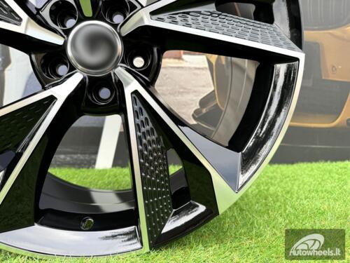 Ratlankis R16x7  5X112  ET  40  66.5  B1566  (FBX008)  Black Polished (MB)  For AUD  (Z5+P2)  (HYBRID FORGED)