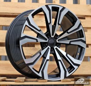 Ratlankis R22x9.5  5X112  ET  32  66.6  FBX307  Black Polished (MB)  For BMW  (Z5)  (HYBRID FORGED New X7 Rear+Front)