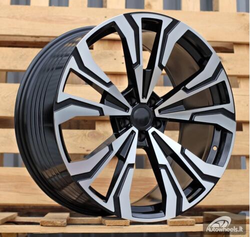 Ratlankis R22x9.5  5X112  ET  32  66.6  FBX307  Black Polished (MB)  For BMW  (Z5)  (HYBRID FORGED New X7 Rear+Front)