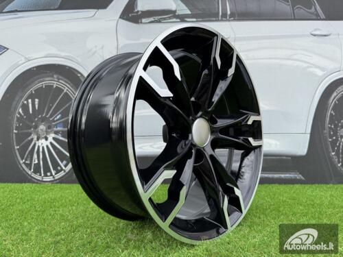 Ratlankis R18x8  5X112  ET  27  66.6  B1257  (IN5377)  Black Polished (MB)  For BMW  (K8)