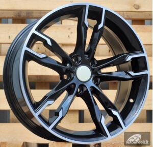 Ratlankis R18x8  5X112  ET  27  66.6  B1257  (IN5377)  Black Polished (MB)  For BMW  (K8)
