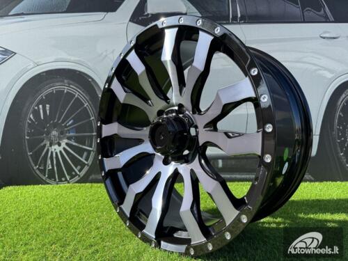 Ratlankis R20x9  6X139.7  ET  35  110.1  I0215B  Black+Double Tinted Face (BLDTF)  For 4X4  (K8)