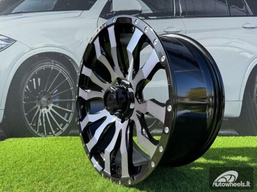 Ratlankis R20x9  6X139.7  ET  35  110.1  I0215B  Black+Double Tinted Face (BLDTF)  For 4X4  (K8)