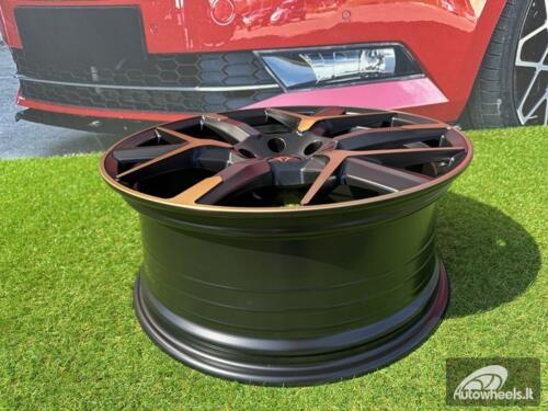Ratlankis R19x8  5X112  ET  40  57.1  YF6147  Black Polished Half Matt Cooper (MBHMC)  For CUPRA  (K8+Z6)  (HYBRID FORGED)