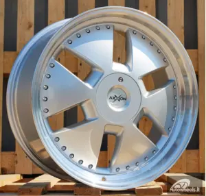 Ratlankis R20x9  5X112  ET  40  66.6  AT674  (LU1831)  Silver+Polished Lip (SP)  For MER  (K3)  (MONOBLOCK Style)