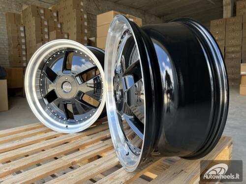 Ratlankis R20x9  5X112  ET  30  66.6  AT674  (LU1831)  Black+Polished Lip (BLPL)  For MER  (K3)  (MONOBLOCK Style Rear+Front)