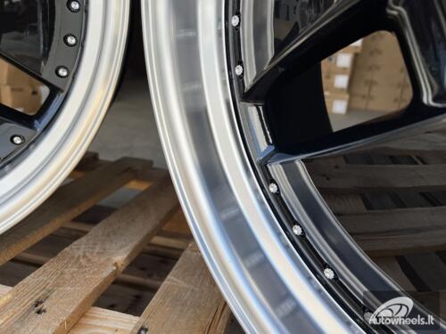 Ratlankis R20x9  5X112  ET  30  66.6  AT674  (LU1831)  Black+Polished Lip (BLPL)  For MER  (K3)  (MONOBLOCK Style Rear+Front)