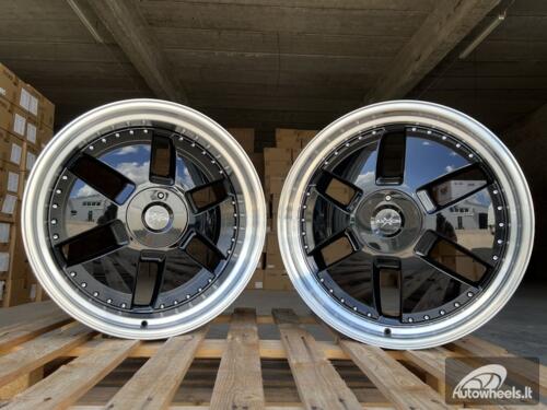 Ratlankis R20x9  5X112  ET  30  66.6  AT674  (LU1831)  Black+Polished Lip (BLPL)  For MER  (K3)  (MONOBLOCK Style Rear+Front)
