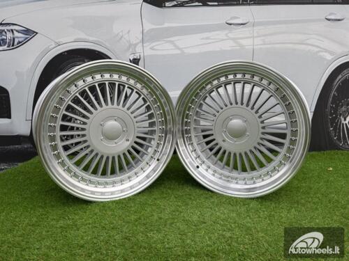 Ratlankis R19x9  10X112/120  ET  20  74.1  L2413  Silver+Polished Lip (SP)  For BMW  (K3)  (ALPINA style Rear+Front)