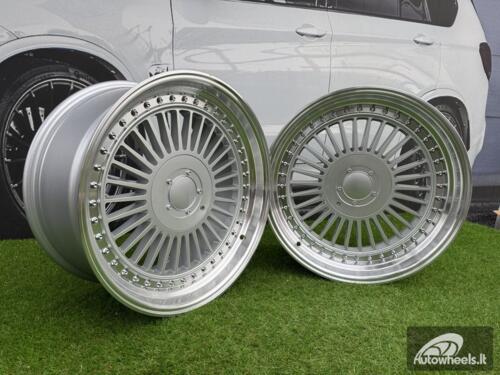 Ratlankis R19x9  10X112/120  ET  20  74.1  L2413  Silver+Polished Lip (SP)  For BMW  (K3)  (ALPINA style Rear+Front)