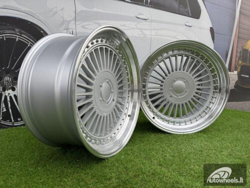 Ratlankis R19x9  10X112/120  ET  20  74.1  L2413  Silver+Polished Lip (SP)  For BMW  (K3)  (ALPINA style Rear+Front)