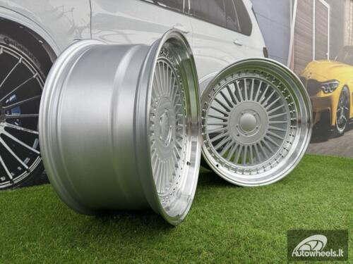 Ratlankis R19x9  10X112/120  ET  20  74.1  L2413  Silver+Polished Lip (SP)  For BMW  (K3)  (ALPINA style Rear+Front)